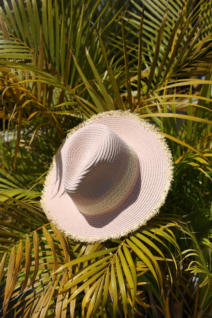 Pink straw hat - tal gindi swimwear