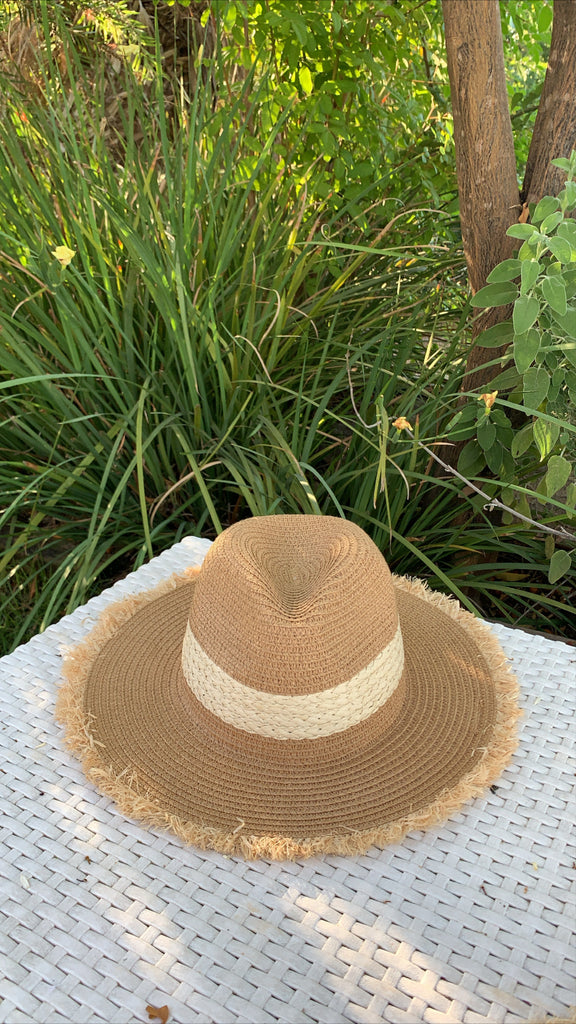 Brown straw hat - tal gindi swimwear